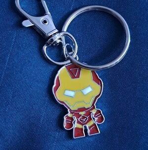 Iron Man Keychain with Red and Yellow Design